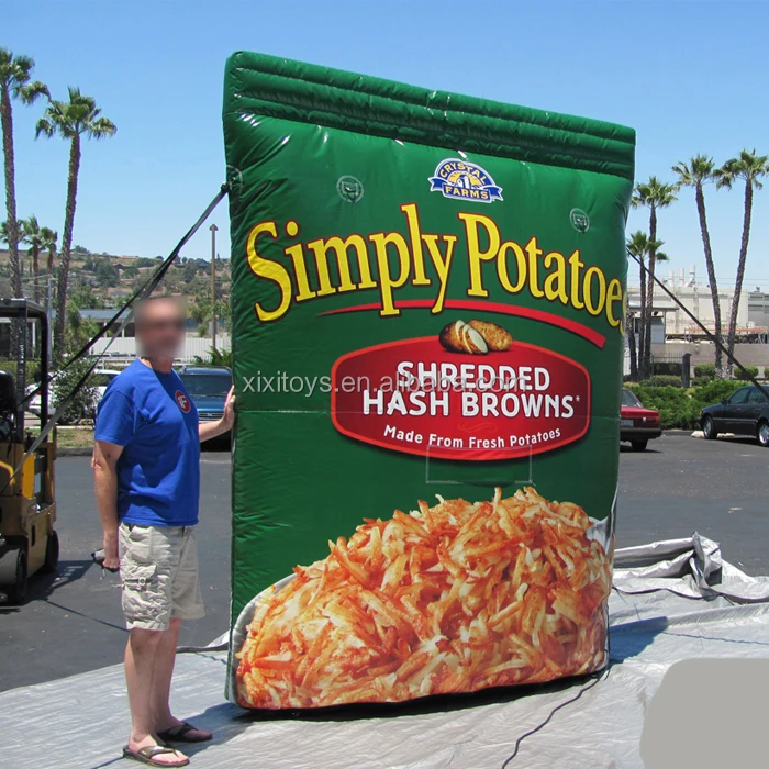 Giant Custom Inflatable Bags of Lay's Potato Chip Replicas for Shops Advertising,PVC Inflatable Chips Bags Balloon