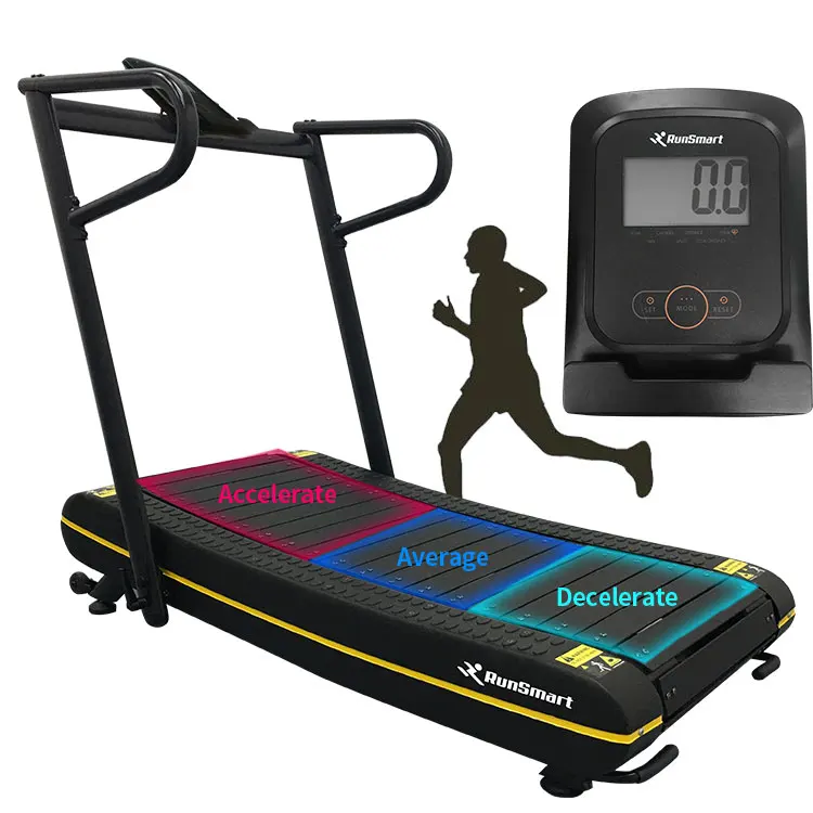 Home Use Curved Self-power Non-motorized Fold Treadmill New Running Machine Fitness Treadmill Door to Door Without Motor