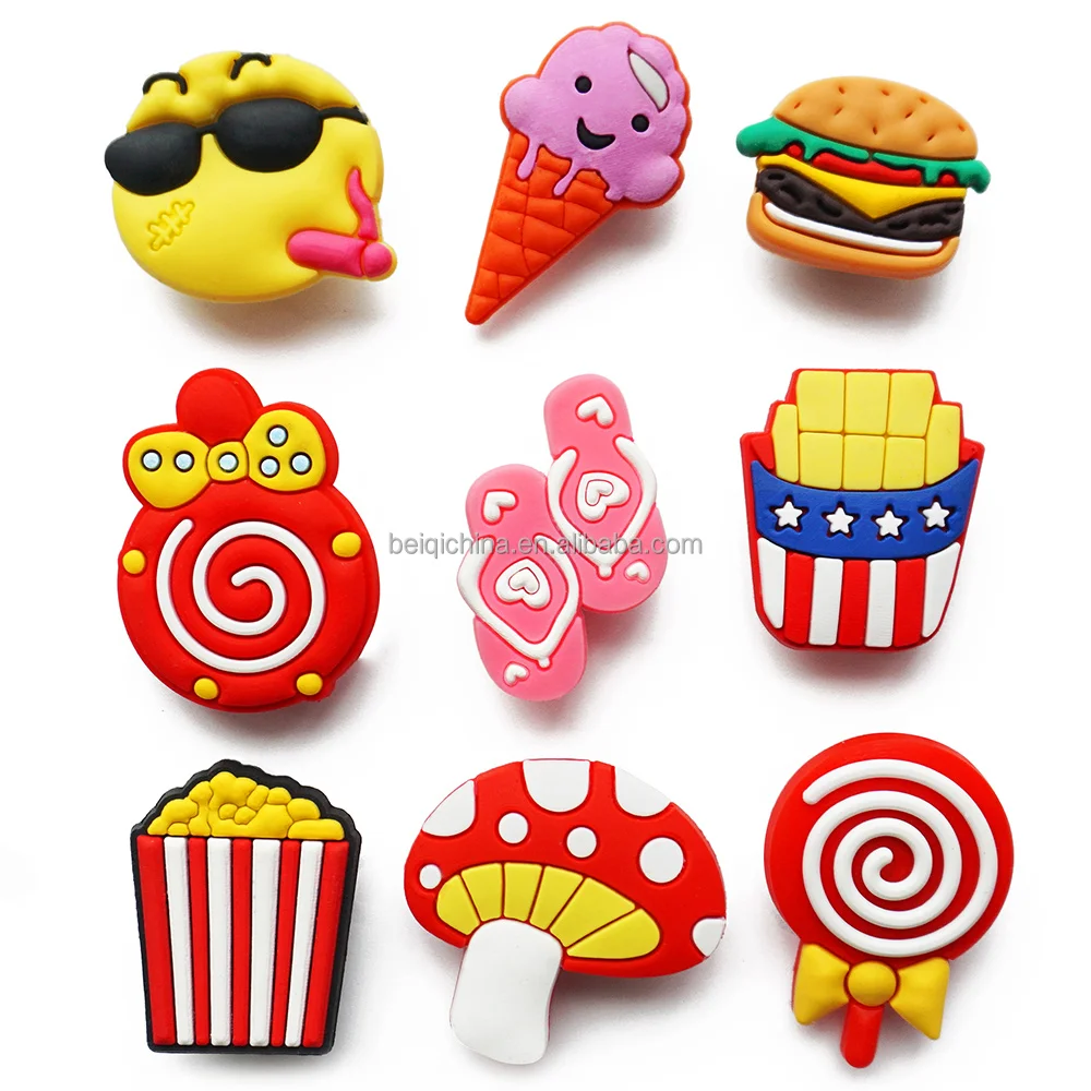 Custom 3D Die-Cut Rubber Clog Charms