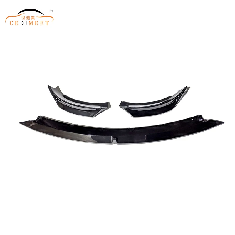 For Tesla Model 3 Front Lip Pp Material Carbon Fiber Pattern And Bright ...