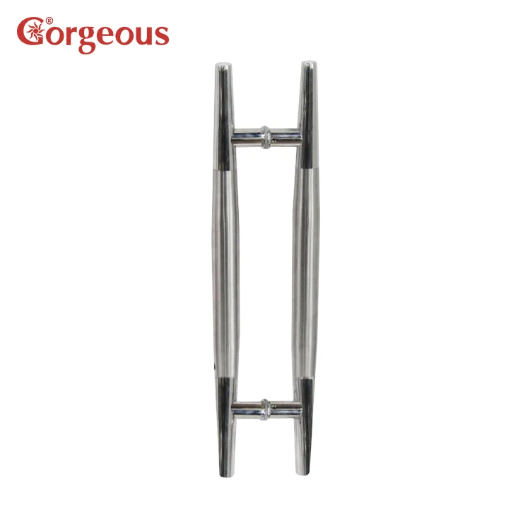 Hardware entrance Stainless steel bathroom glass door pull handles modern for back to back wooden door handles