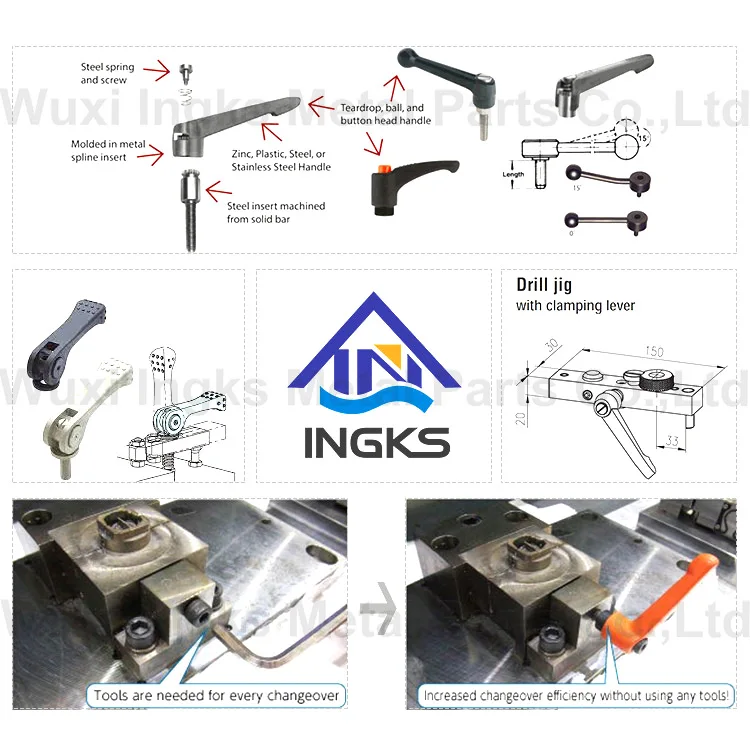 Adjustable Aluminum Alloy Stainless Steel Inch Metric Quick Release Lever Clamp Lever Eccentric
