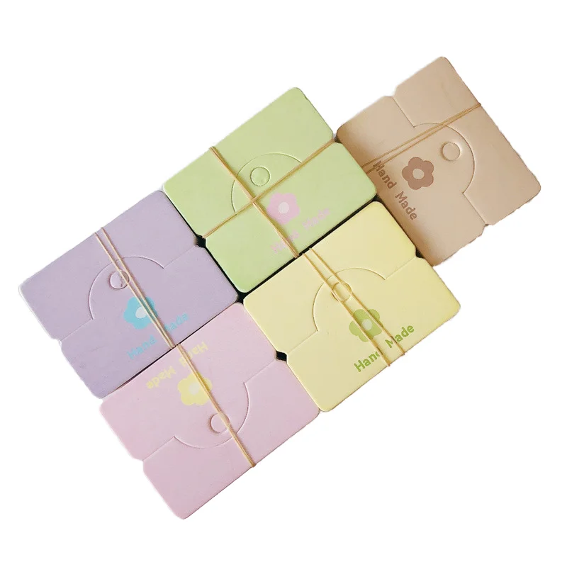 Custom LOGO Printed Silver Paper Hanging Holder Jewelry Accessories Hair Rope Bracelet Bangle Necklace Card Display Portable