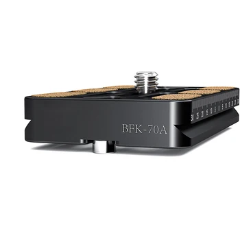Universal 70mm Aluminum Quick Release Plate with 1/4" to 3/8" Screw, DSLR Mirrorless Tripod Base Accessory detail image