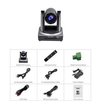 FEELWORLD NDI20X USB/3G-SDI/  Live Streaming PTZ Camera with 20X Zoom PoE Supported OEM Available for Custom Logo product image