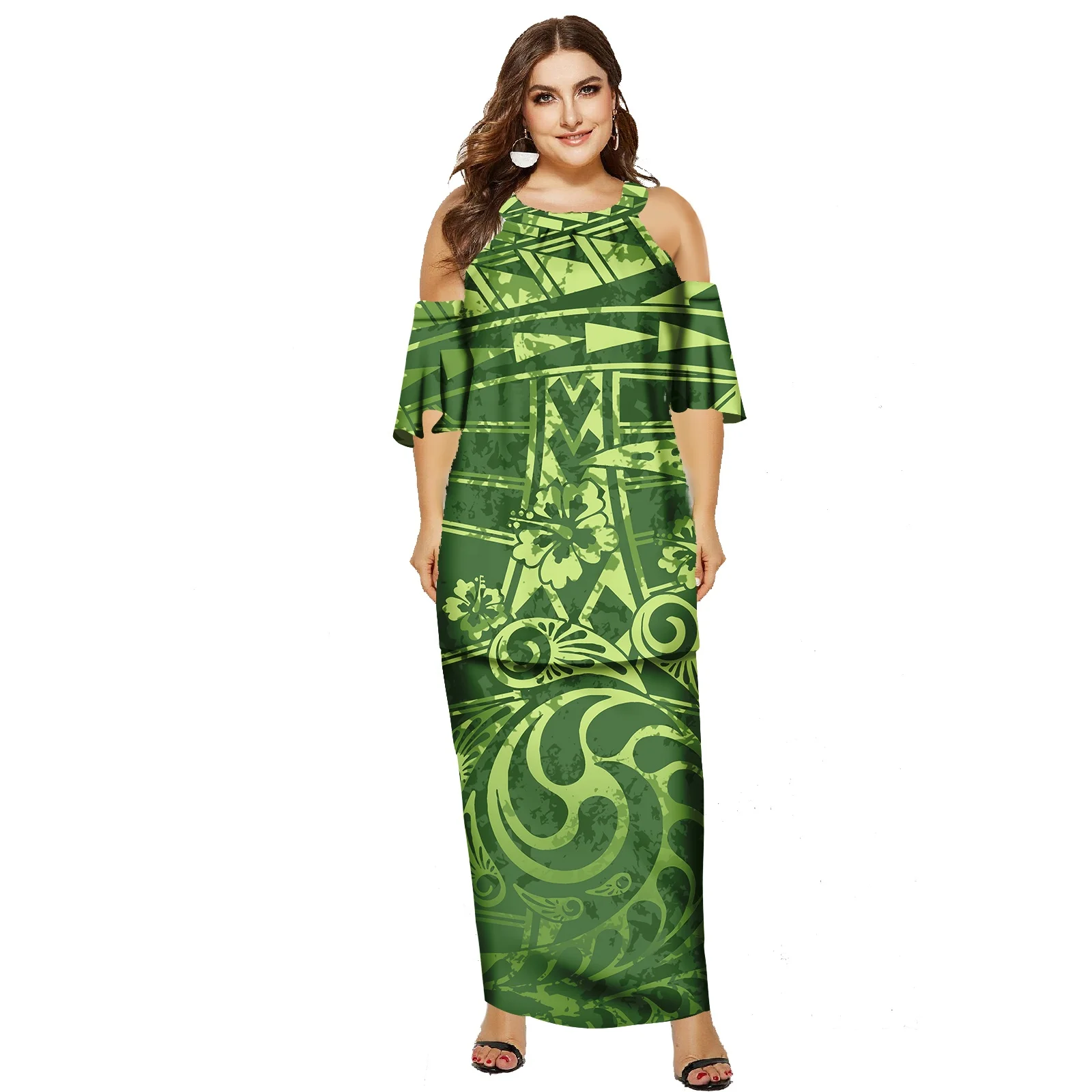 fitted lace wedding dress Hawaiian Maxi Dress Large
