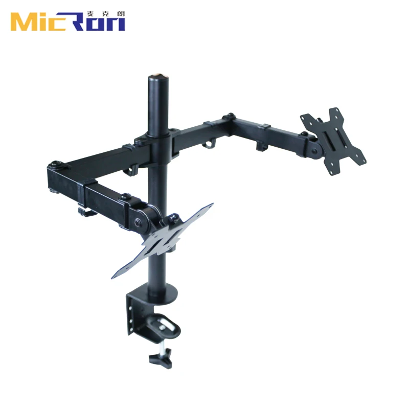 Adjustable Computer Dual Monitor Holder Arm Desk Mount Stand