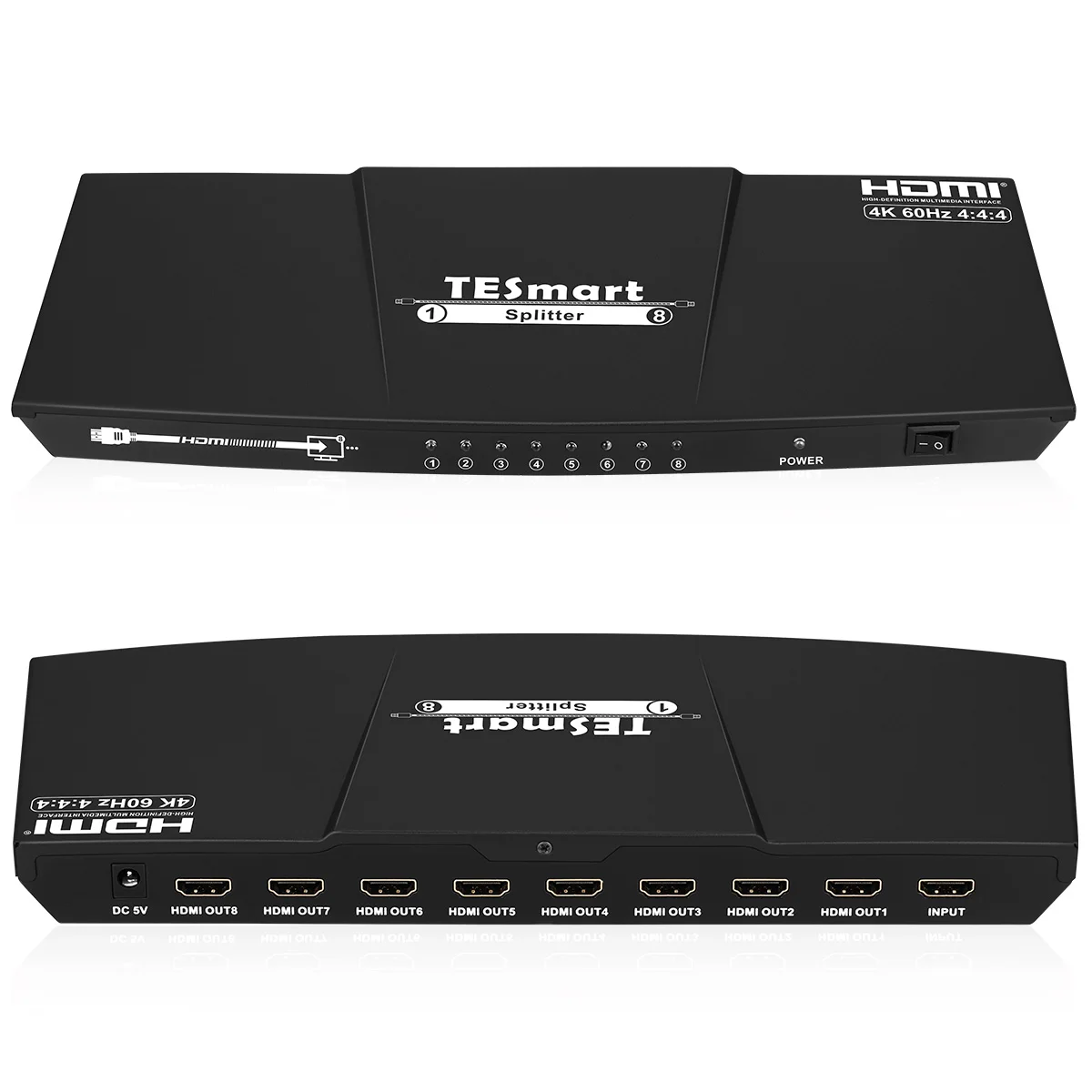 Tv Video 8 Port Hdmi Splitter 4k 60 Hz 1x8 Compliant With Hdcp 22 Buy Tesmart Hot Sale Hdmi 7197