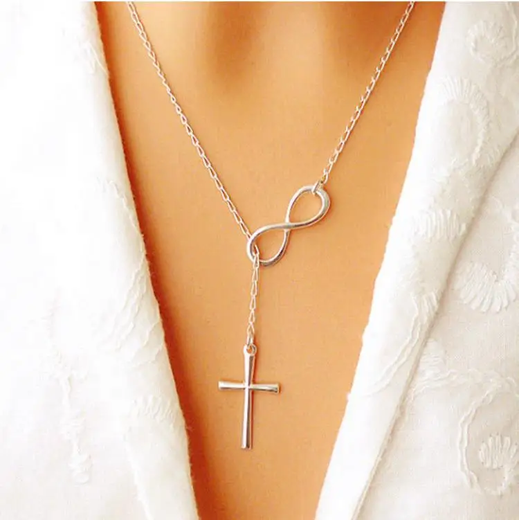 Cross pull clearance chain necklace