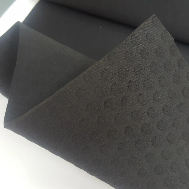Jianbo Embossed Colorful Nylon Neoprene Foam Sheet Neoprene Fabric Roll Textured Neoprene Fabric with Polyester Coating