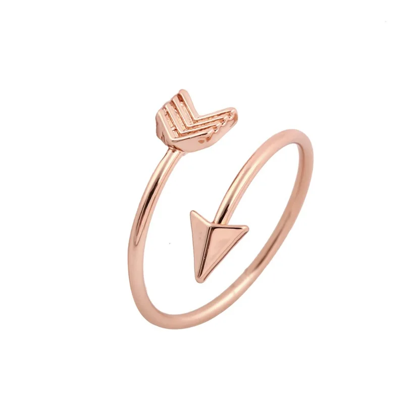 New Open Ring Cupid Arrow Female Japanese and Korean Lovers Simple Pair Ring Stainless Steel Valentine's Day Gift