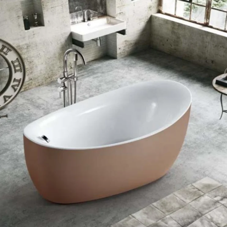 Hot Sell Europe Artificial Solid Surface Stone Bath Tub Bathroom Freestanding Bathtub for Hotel Project