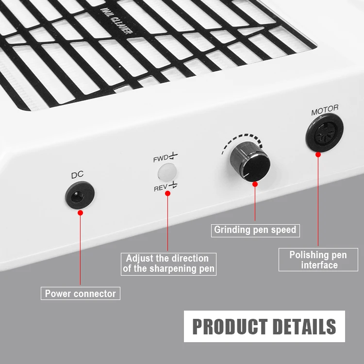 AT-NM-016 OEM Powerful Electric 4 in 1 Nail Drills Suction Nail Beauty Cleaner Machine Nail Dust Collector Home Use Manicure supplier