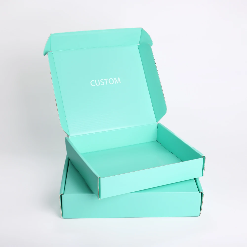 product custom eco friendly corrugated shipping mailer paper box glossy lamination uv embossed double sided printing packaging box-5