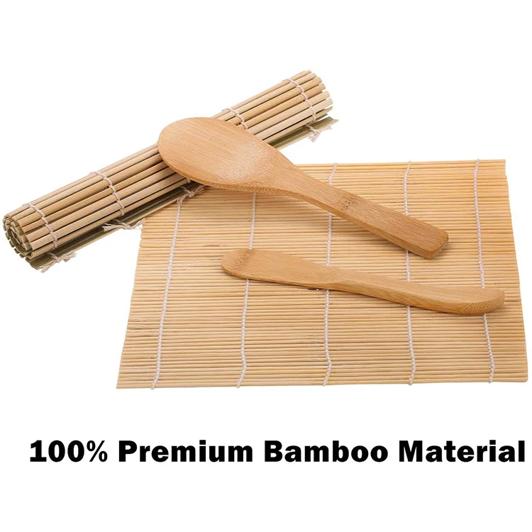 Professional Custom Wooden Sushi Roll Set Natural Bamboo Sushi Mat With Box Buy Set Sushi
