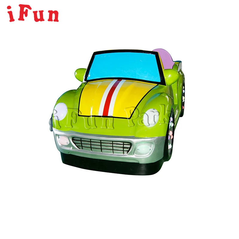 Ifunpark Coin Operated Arcade Game Machine Fiberglass 2 Player Car Kiddie Rides
