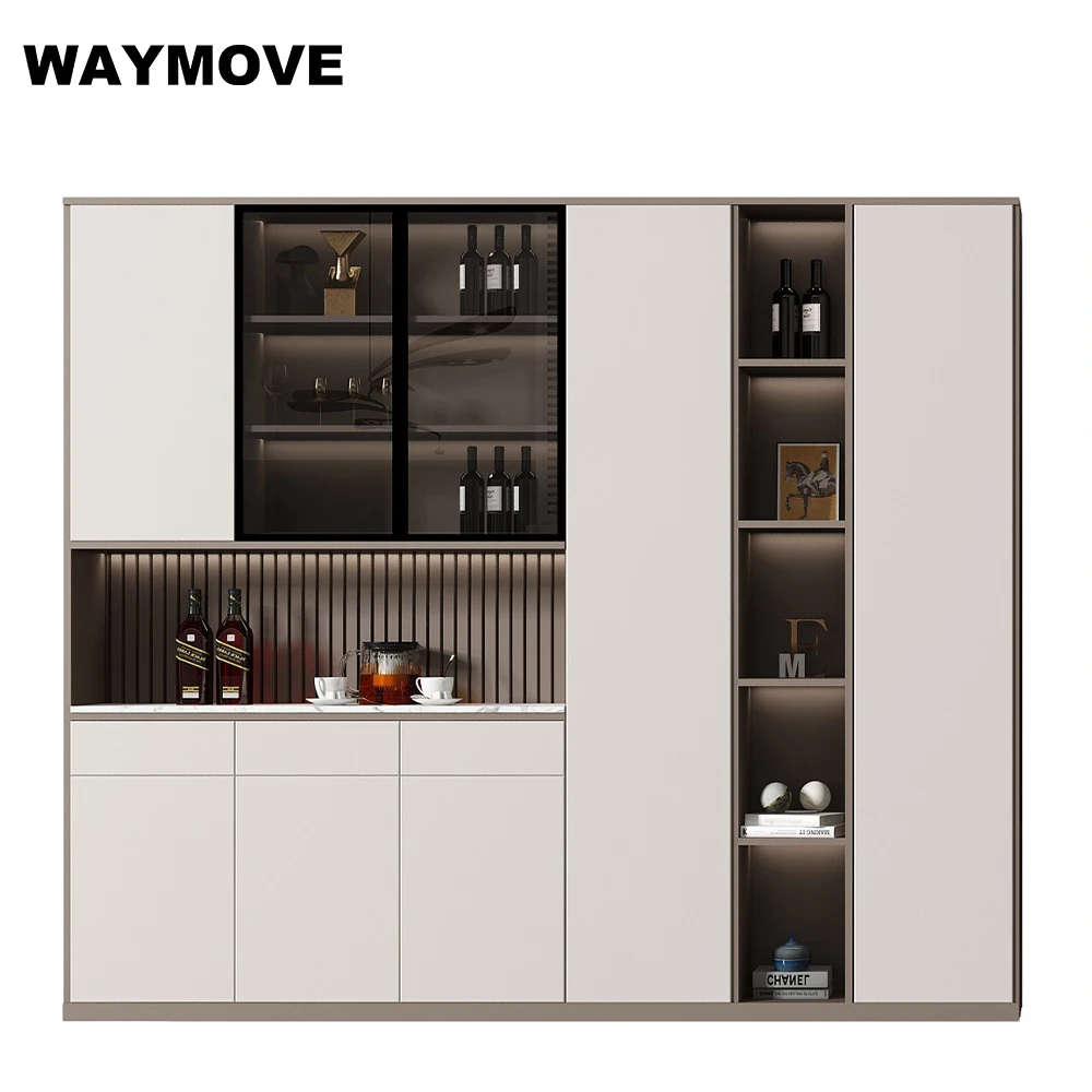 Large TKA China Wine Cabinet with HDF Wood Panel Elegant Wine Storage Solution