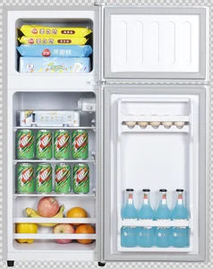 BCD-76 Home Appliance 76L Mini Double Door Refrigerator Portable Fridge for Home or Hotel