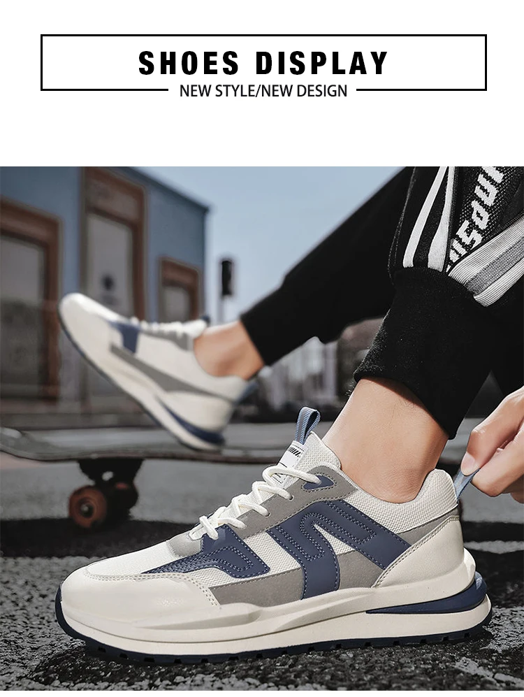 New Autumn Men's Sports Shoes Flying Woven Breathable Casual Shoes Men ...