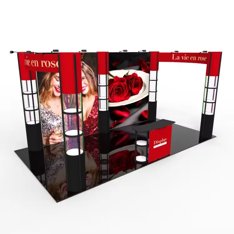 Tian Lang Hot Sale 10 X 20 Standard Tension Fabric Display Exhibition Clothing Stall Design Expo Trade Show Booth