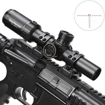 WESTHUNTER HD 1-6X24 IR Compact Hunting Scope Tactical Rifle Scopes Red Green Illuminated Wide Field of View Optical Sights