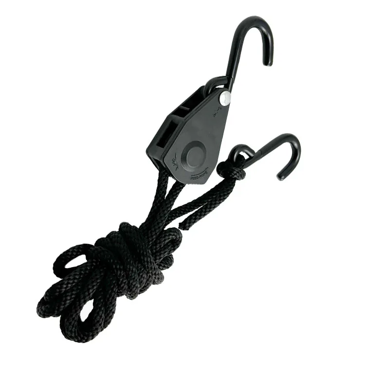 Black Electrophoresis and Dipping Coated S Hook 1/4" Rope Ratchet Hangers Tie Down Strap 68KGS supplier