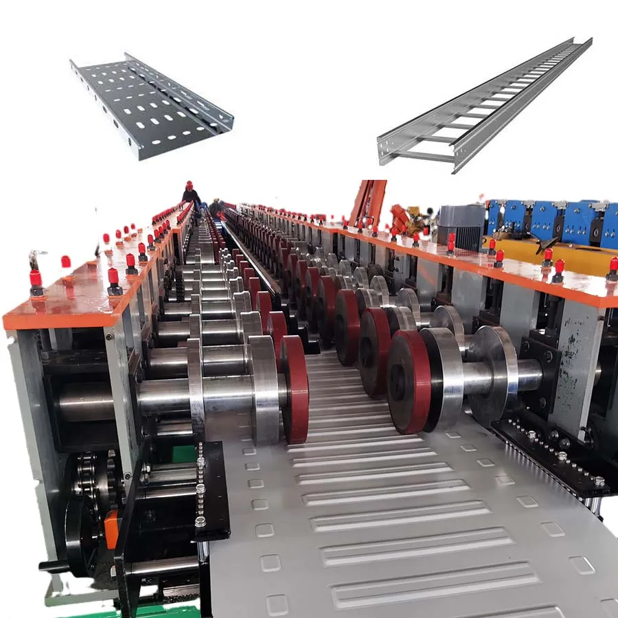 Cable Tray Roll Forming Machine Line with Press Mahine Cable Tray Making Machines Production Line Cable Tray Making Machine