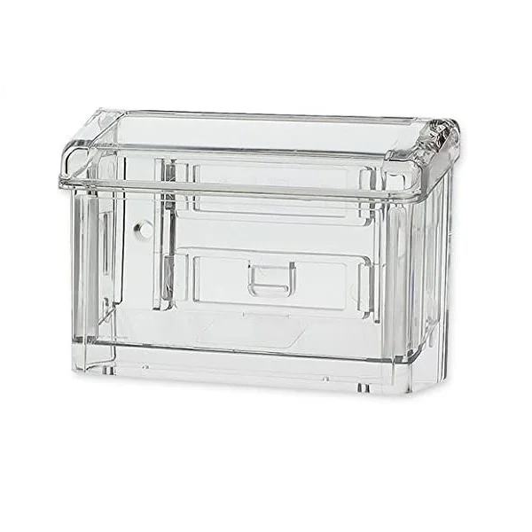 Outdoor Clear Acrylic Business Card Holder With Hinged Lid Single ...