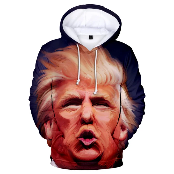 trump face hoodie