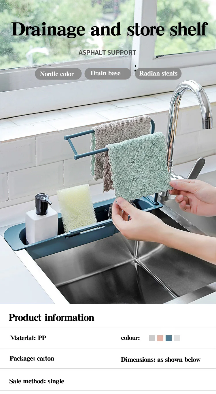 Kitchen Plastic Double-Layer Sink Drain Basket Ex-factory Price Storage Basket