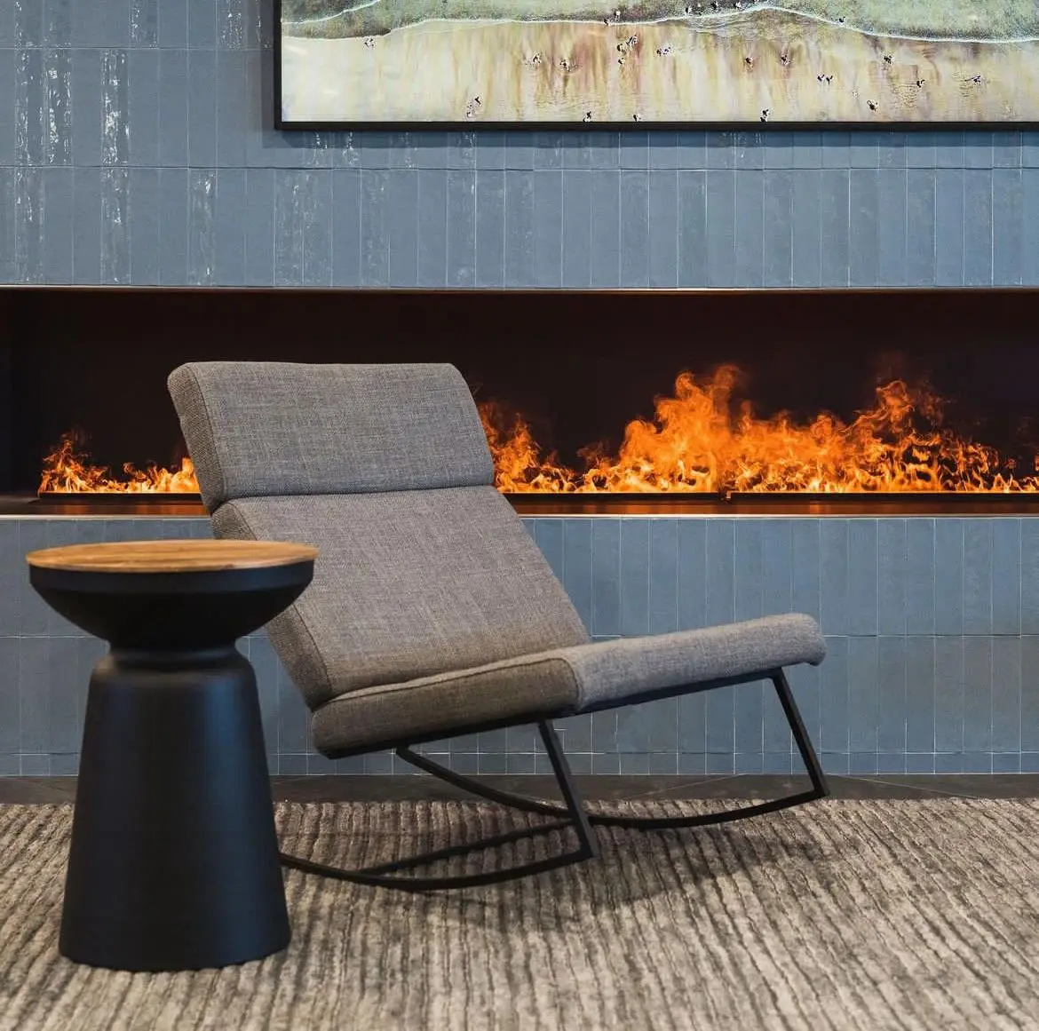 Electric Fireplace, 3D, 1500 W, Metal - detail 28