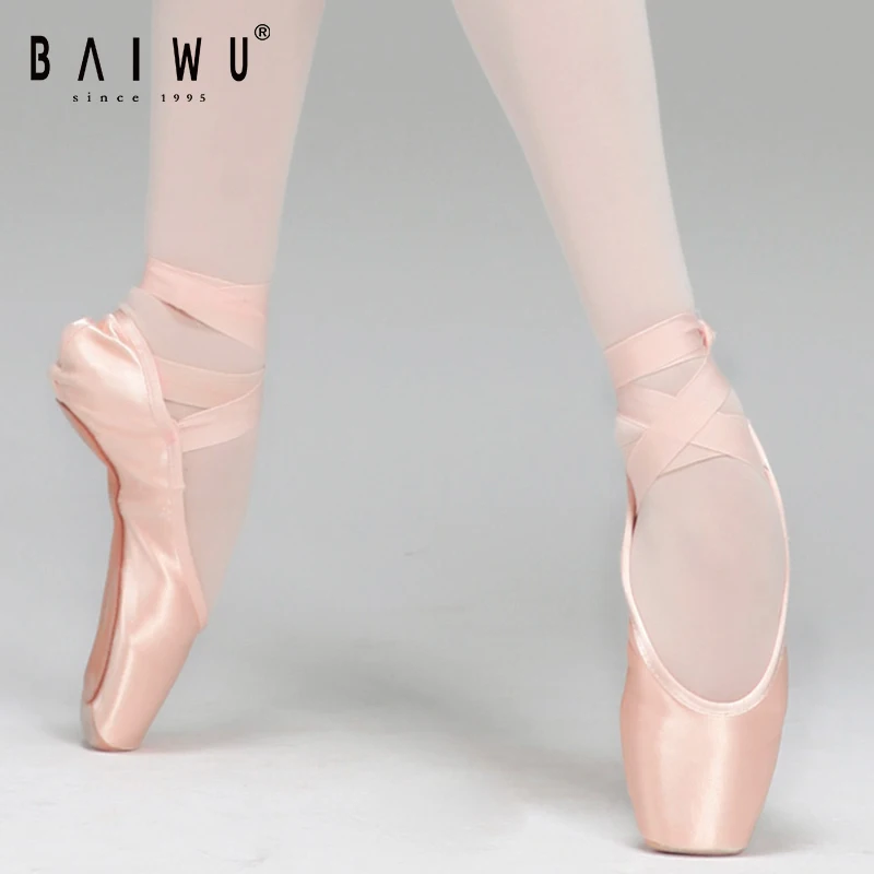 Baiwu Ballet Pointe Dance Shoes - Soft Pink Training Gear