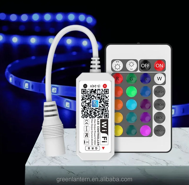 5-24 V 24 Keys RGB LED Strip Remote Controller Wireless USB 6A Lamp