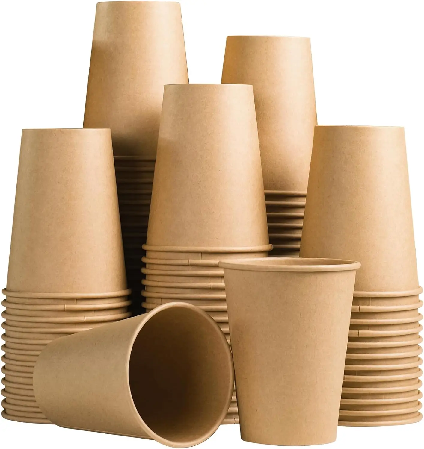100ml 300ml 600ml Wedding Single Wall Bamboo Pulp Cup Biodegradable Cardboard Bamboo Kraft Paper Cups factory