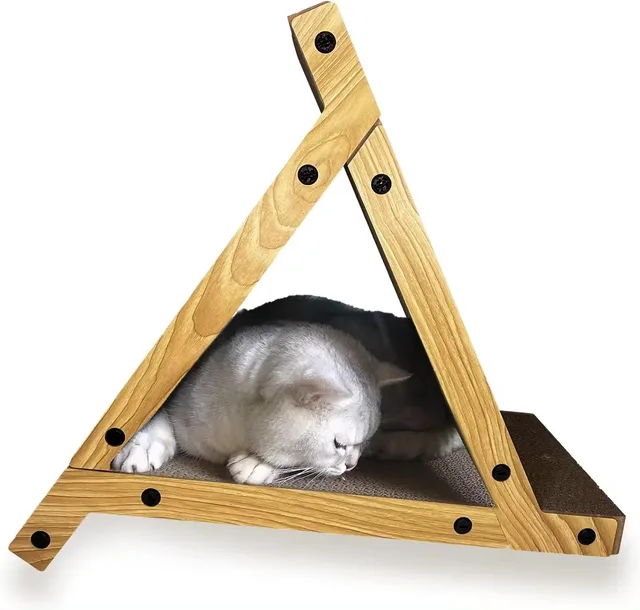 Cat Scratching Pad Cardboard Scratcher For Cats Scratch Multi Faceted Hideable Horizontal Scratch Post Catnip Thickened Board