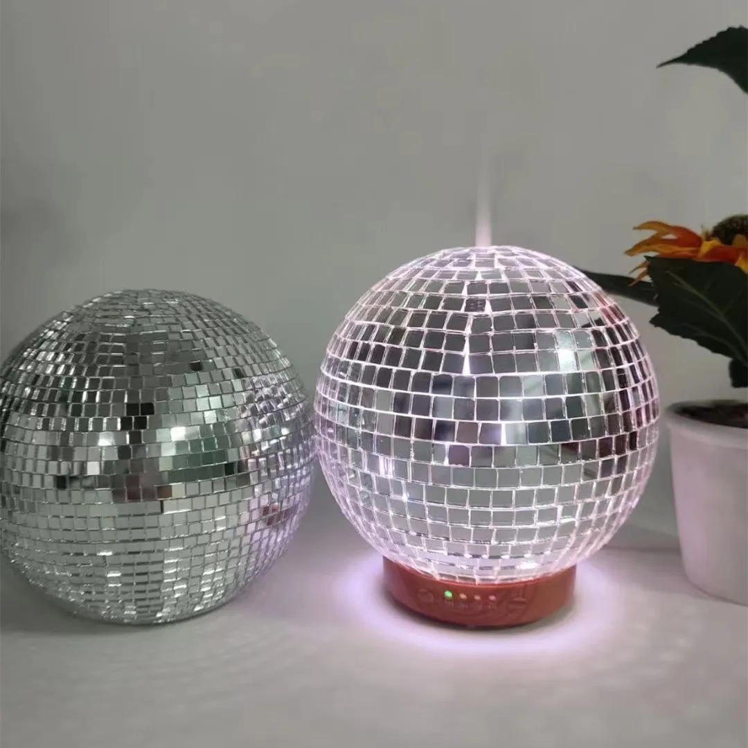 Turkish Style Aromatherapy Machine air Purification Hand Mosaic Glass Round Ball Aromatherapy Diffuser Lamp Humidifier for Home
