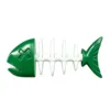 Green fish skeleton hook-head and tail decorations