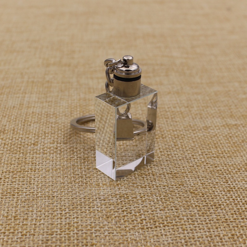 
 Сделанный на заказ брелок хорошего качества без рисунка, светодиодный Кристальный брелок с лазерным логотипом  