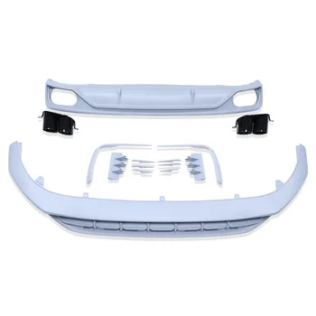 High Quality PP Material Q8 ABT Front Bumper Lip Rear Diffuser Car Body Kit Q8 Autoparts