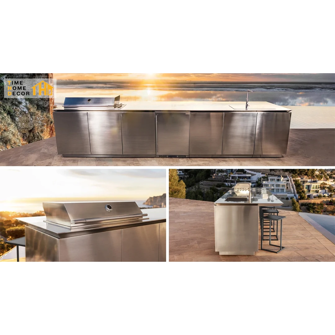 Custom Modular Outdoor Kitchen Garden State Stainless Steel Outdoor Bbq ...