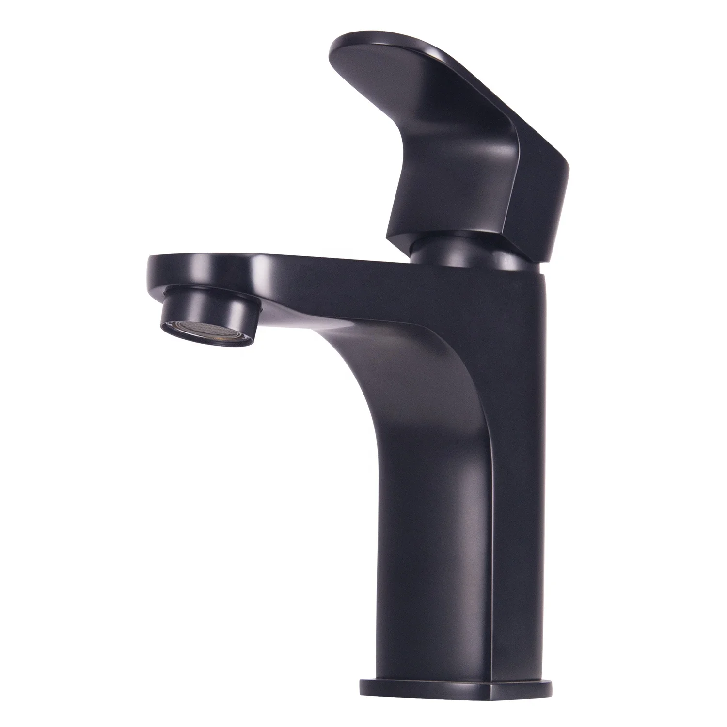 Modern Round Brass Basin Faucet - Black  manufacture