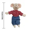 Pantalón Vaquero Rayas Rojas Ratón 15cm