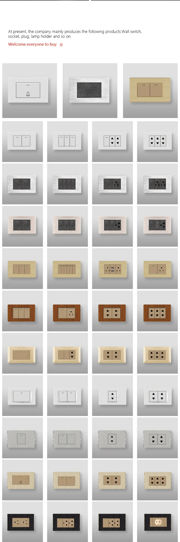 South Africa Standard Plug Socket 3 Gang 2 Way Light Switch 16a