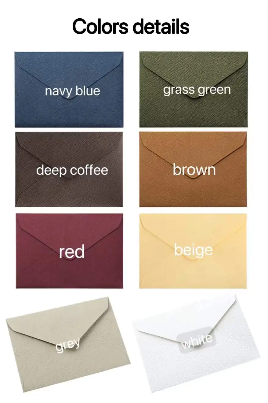 Custom Logo Luxury Paper Wedding Envelope Vintage Gift Card Letter