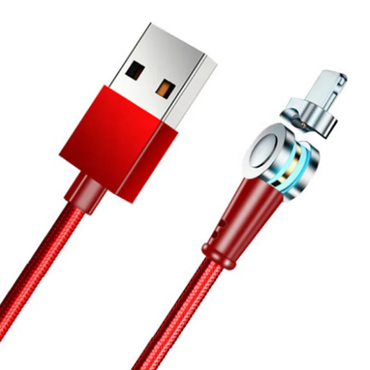 
Магнитный USB-кабель для Android Data Sync, нейлоновый Плетеный Магнитный зарядный кабель, вращающийся на 180 градусов, магнитный кабель для передачи данных 