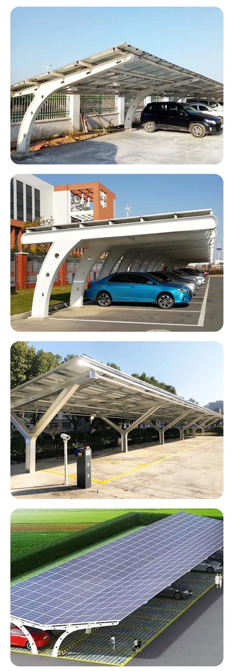 Carport Structures Solar Steel Carport System Solar Parking Lot