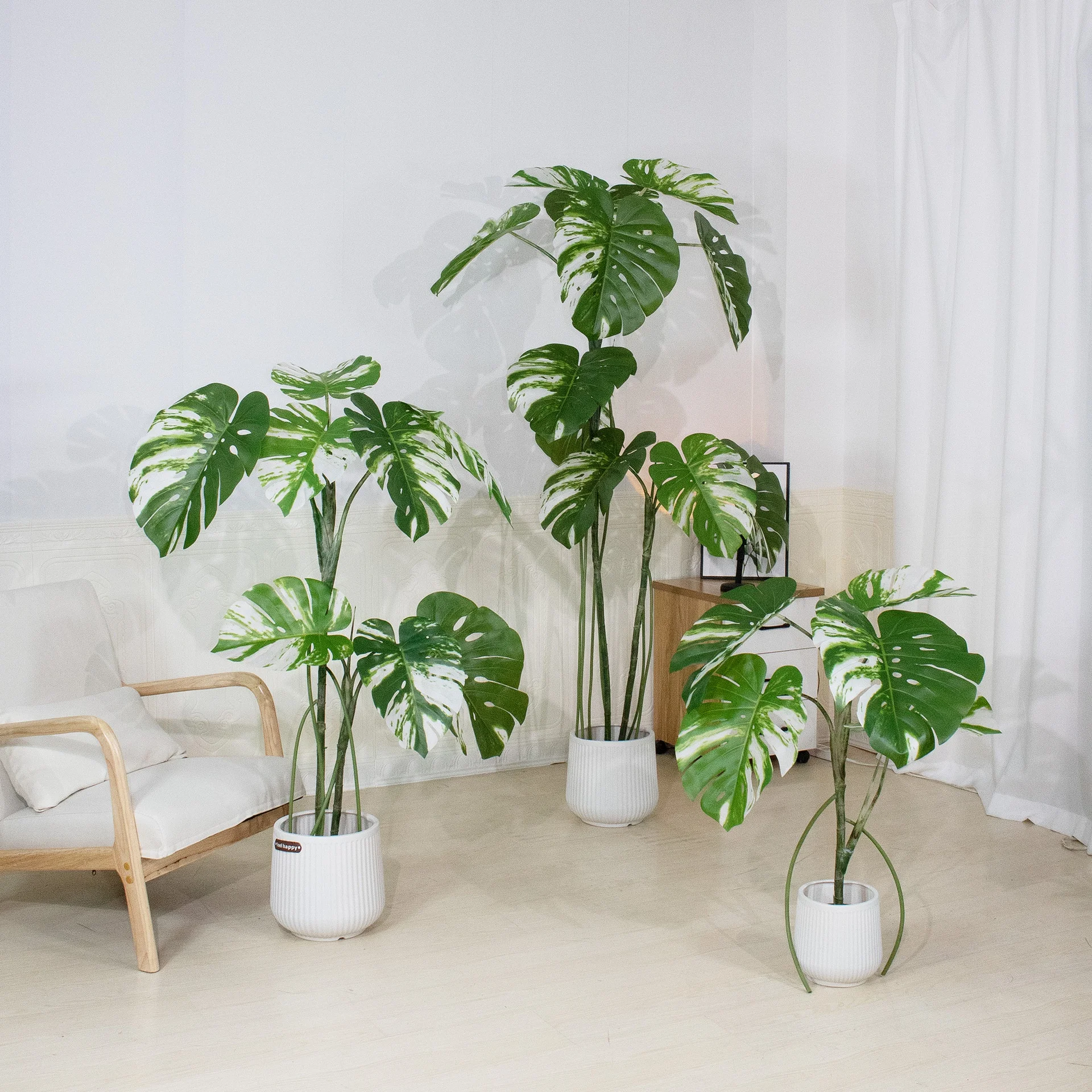 JCF156 Hot Sale Artificial Plant Split Monstera Deliciosa Indoor Decoration  Potted Decorative Landscaping Tree| Alibaba.com
