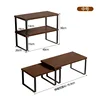 Walnut brown with black frame, large and small sizes, 40cm