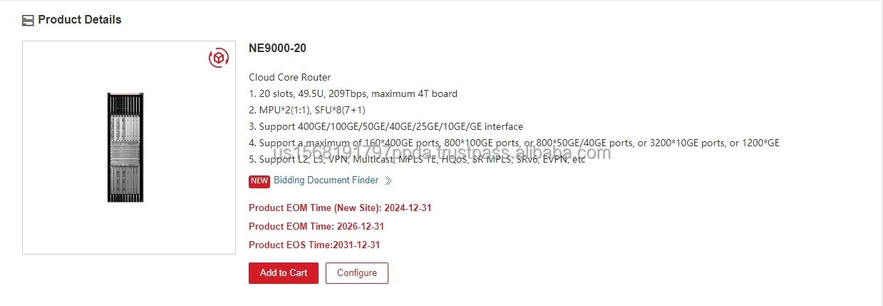 HW NE9000-20 Switch Fabric Unit Router CR9D0SFUTG80 for Single IP ...