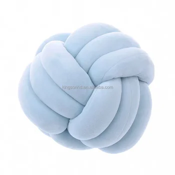 Soft Round Knot Pillow Ball Handmade Plush Throw Knotted Pillow Cushion Home Decorative Ball Pillows